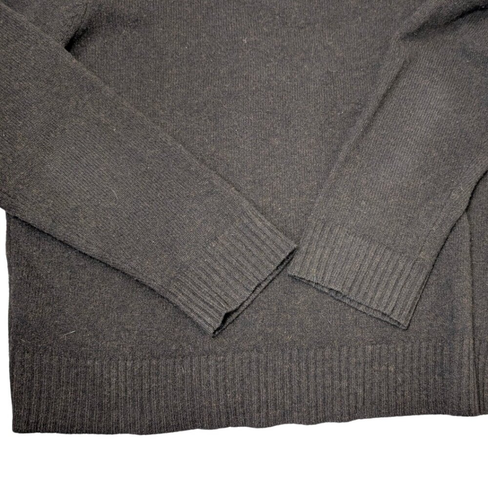 J.Crew Men's Large Brown Lambs Wool 1/4 Zip Pullover Sweater - Picture 5 of 8
